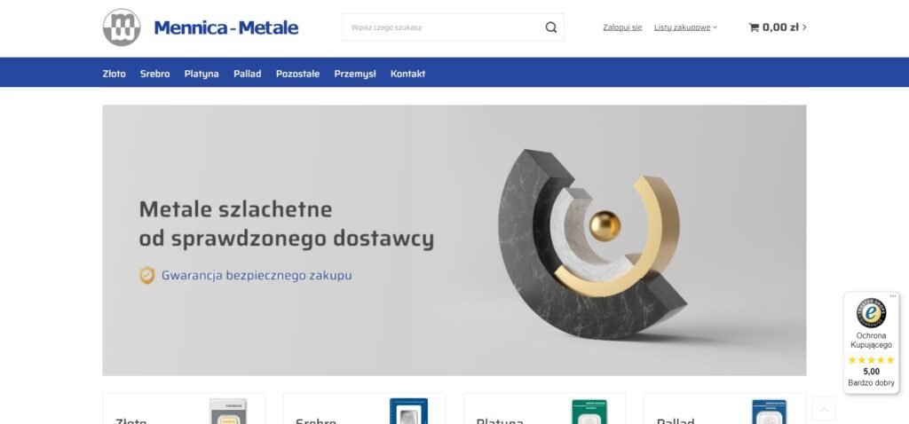 Sklep internetowy Mennicy-Metale już otwarty!
